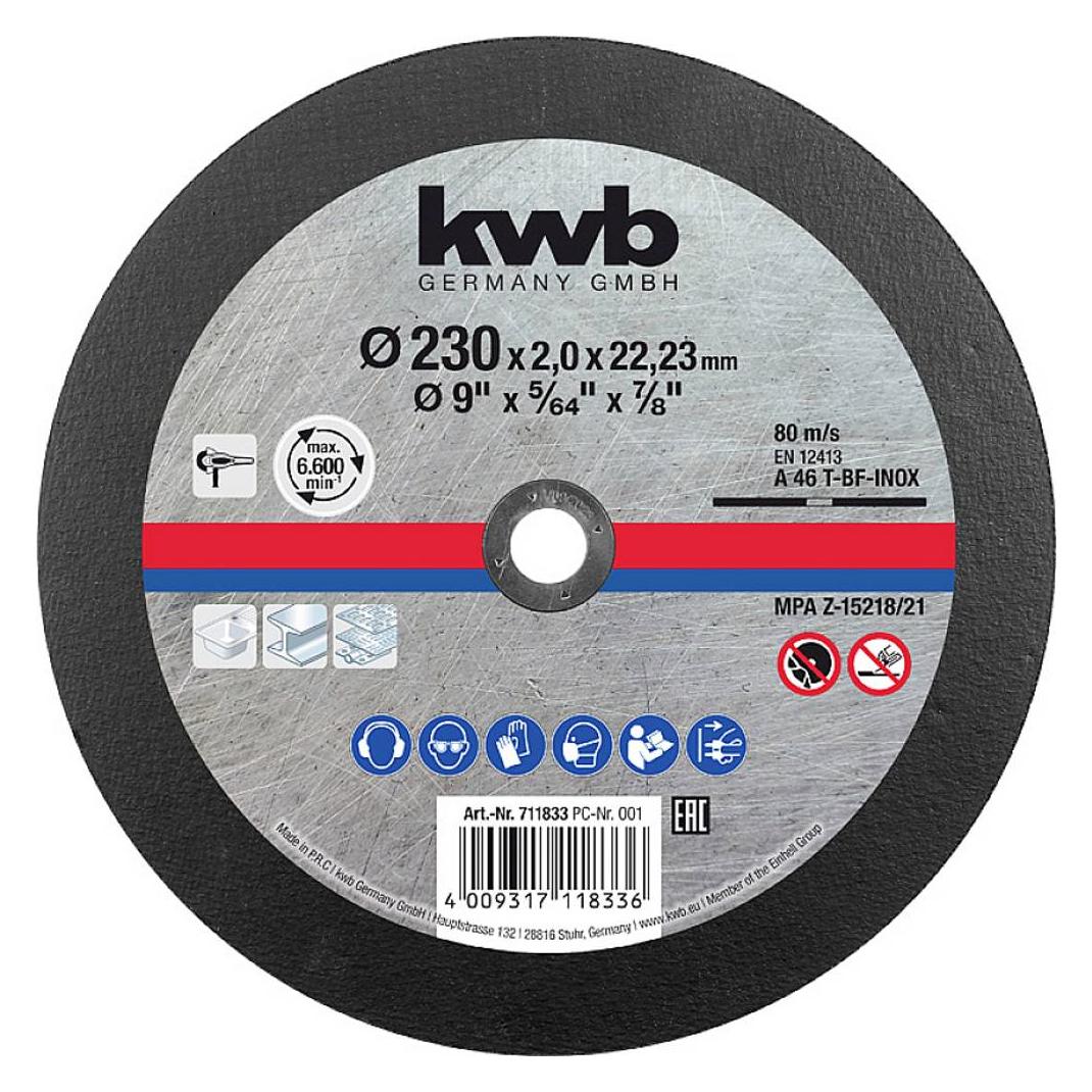 kwb 711833 Trennscheibe gerade 230 mm 1 St. Stahl (711833)