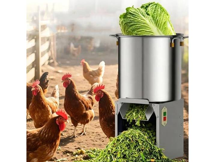 Geflügelfutter-Zerkleinerer, Futterhäcksler 1000-1800 W, Mit 30 Cm Vergrößerter Einfüllöffnung Und 16,5 Cm Verbreitertem Austragsauslass, Ausstoß 50-200 Kg/H, Für Bauernhöfe Und Weiden 1800W