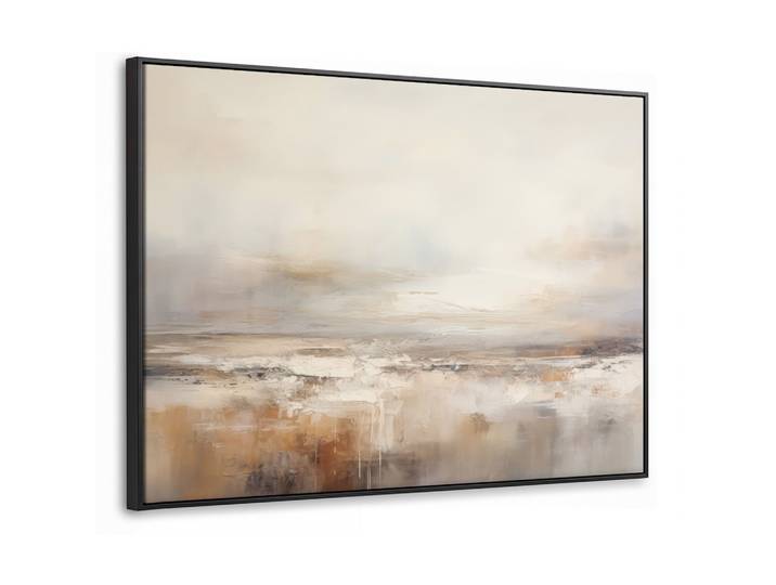 LEINWAND Bilder mit Rahmen - Kunst - Industriell - Grau - Braun - Abstrakt - 80x60