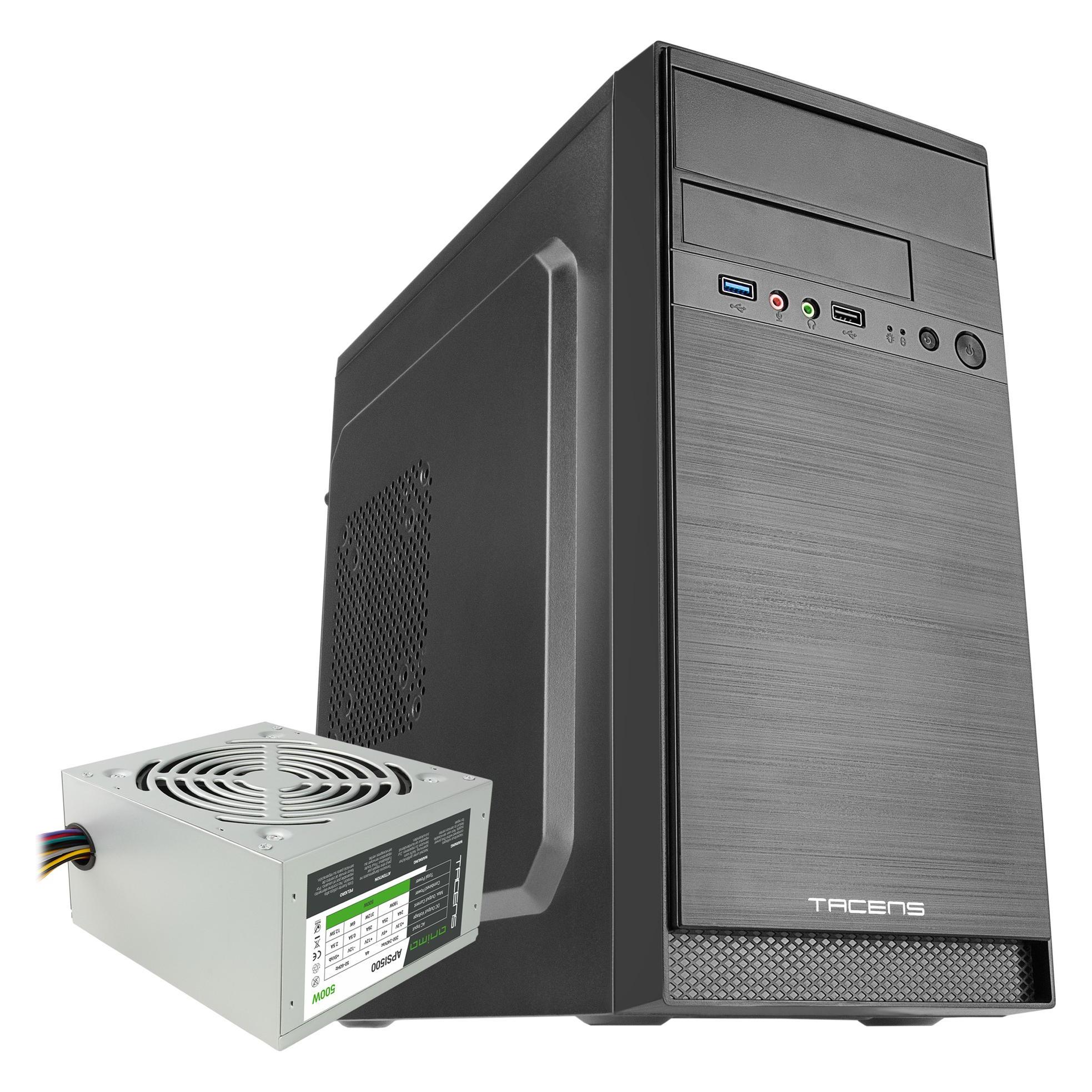 Anima Boitier Mini Tour Micro ATX compatible AC4500 avec alimentation 500W (Noir) (mATX, Mini-ITX) (AC4500)