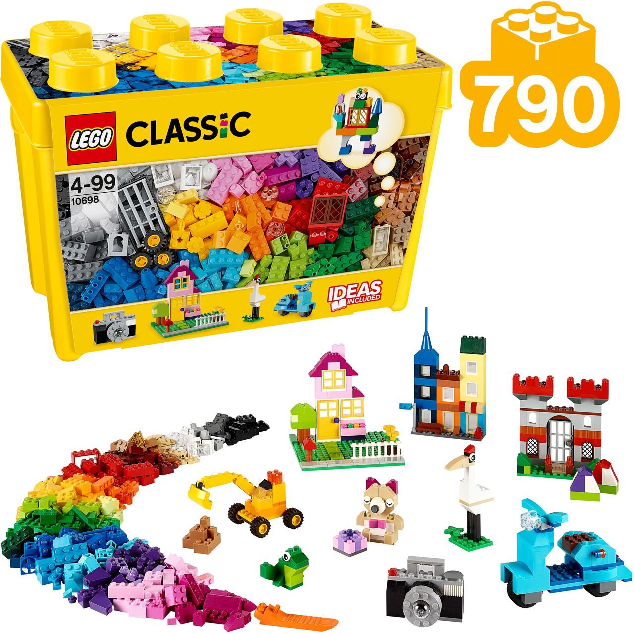LEGO Classic 10698 Große Bausteine-Box, Spielzeugaufbewahrung, Bausteine