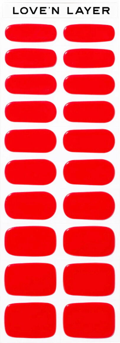 Love'n Layer Solid Lady Red Nail Sticker (20 Stück)