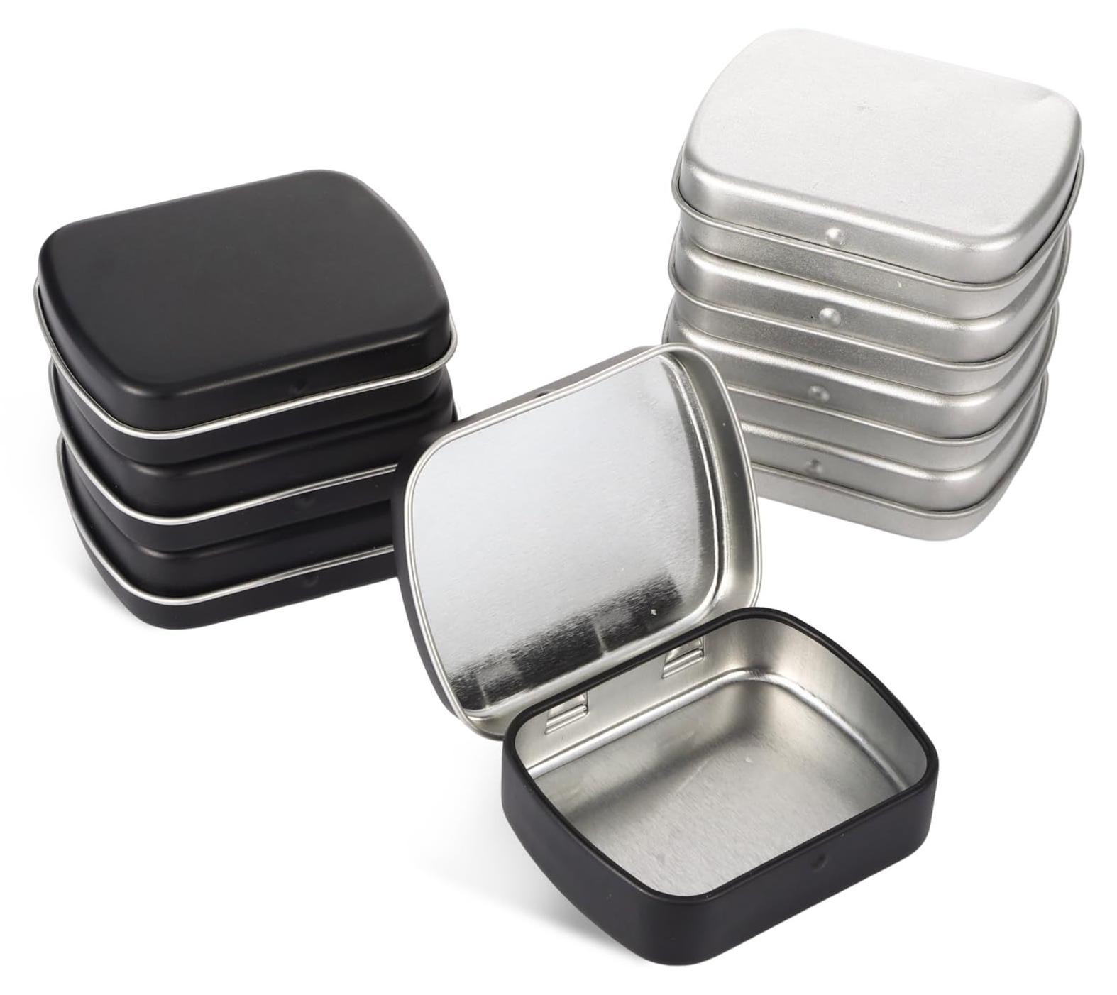 Selius Set van 8 Kleine Metalen Opbergdozen met Deksel
