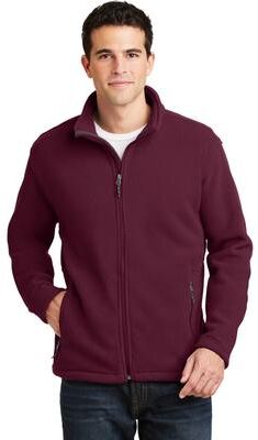 Port Authority F217 Value Fleece Jacket in Maroon size Medium   Polyester TLF217