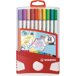 Stabilo, Malstifte, Pen 68 brush Premium-Filzstift (20x)