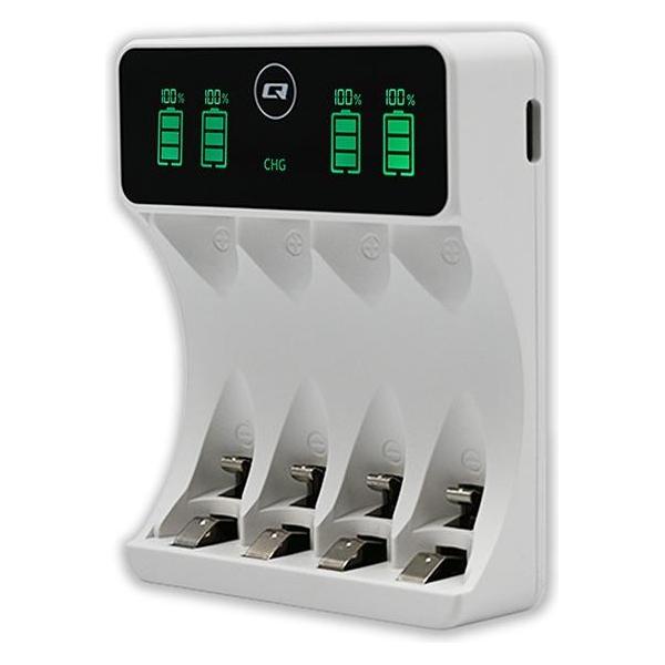 Qoltec Ladegerät für Ni-MH-Akkus Typ R03 AAA R6 AA (AA, AAA) (50848)