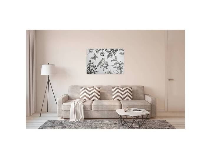 Impression sur toile Vogel Birdy Nature Polyester PVC / Épicéa Noir 90 x 60cm