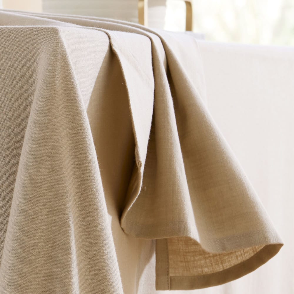 Becquet Nappe en coton naturel 150x300cm Beige 300x1x150cm