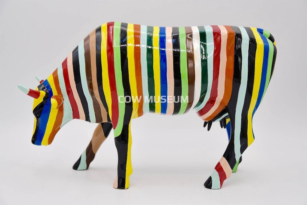 CowParade Striped Tabletop Decoratie Small