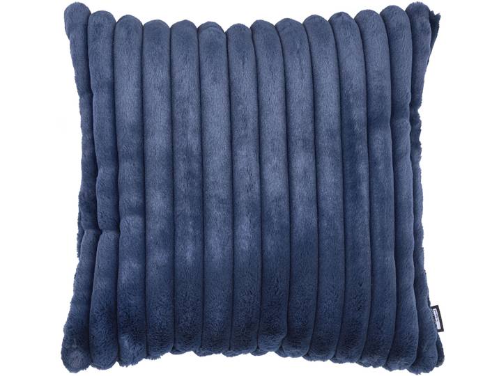 Sitzkissen DONE. Polar , blau (dunkelblau, felloptik gesteppt unifarben), B:50cm H:50cm L:50cm, Polyester, Dekokissen_Sitzkissen_Kissenhüllen, Sitzkissen, Kissenhülle aus leichtem Flanell