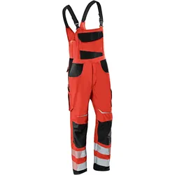 KÜBLER REFLECTIQ Latzhose PSA 2 warnrot/schwarz 24K - 3207 8341-5499-24K - warnrot/schwarz