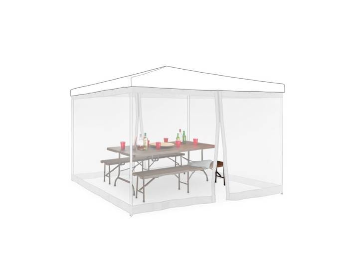 Relaxdays Moustiquaire pergola blanche 3 x 3 m
