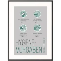 Paperflow Hinweisschild »Hygiene-Vorgaben« 50 x 70 cm grün, 50.6x70.6 cm