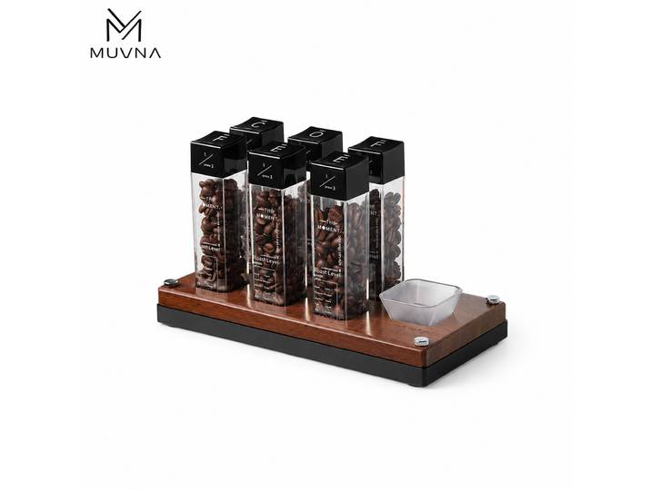 MUVNA Accessoires pour café expresso, Récipient de stockage de grains de café, Conteneur quantitatif en tube de 20g avec bouchon, 6 ou 12 pièces