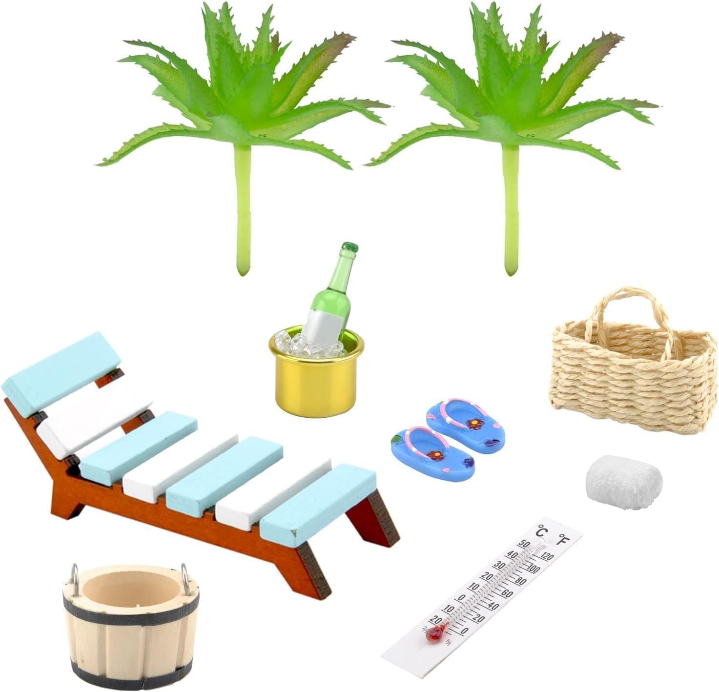 11-delige miniatuur sauna accessoireset voor wellness decoratie en doe-het-zelf projecten
