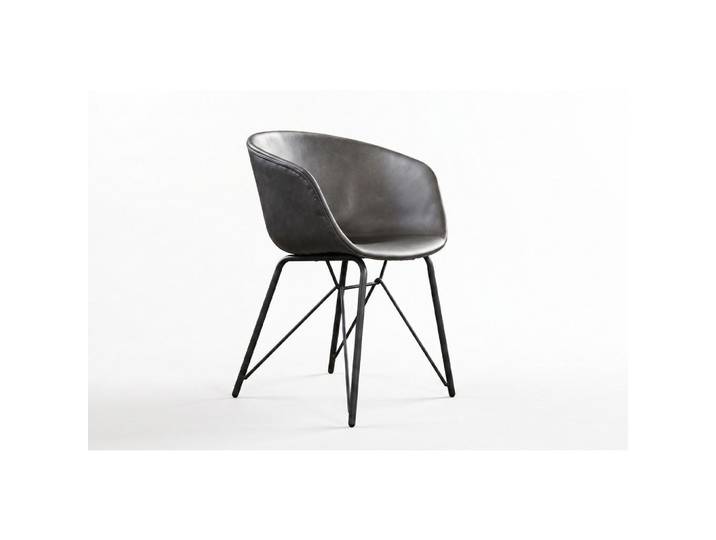 Kawola Stuhl Dani Grau Kunstleder, Leder, 60x79x52 cm, Esszimmer, Stühle
