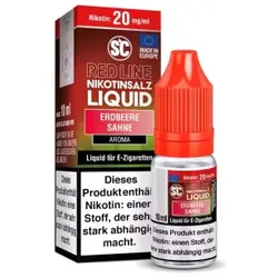 Erdbeere Sahne – Red Line NicSalt Liquid by SC 10ml / 20mg