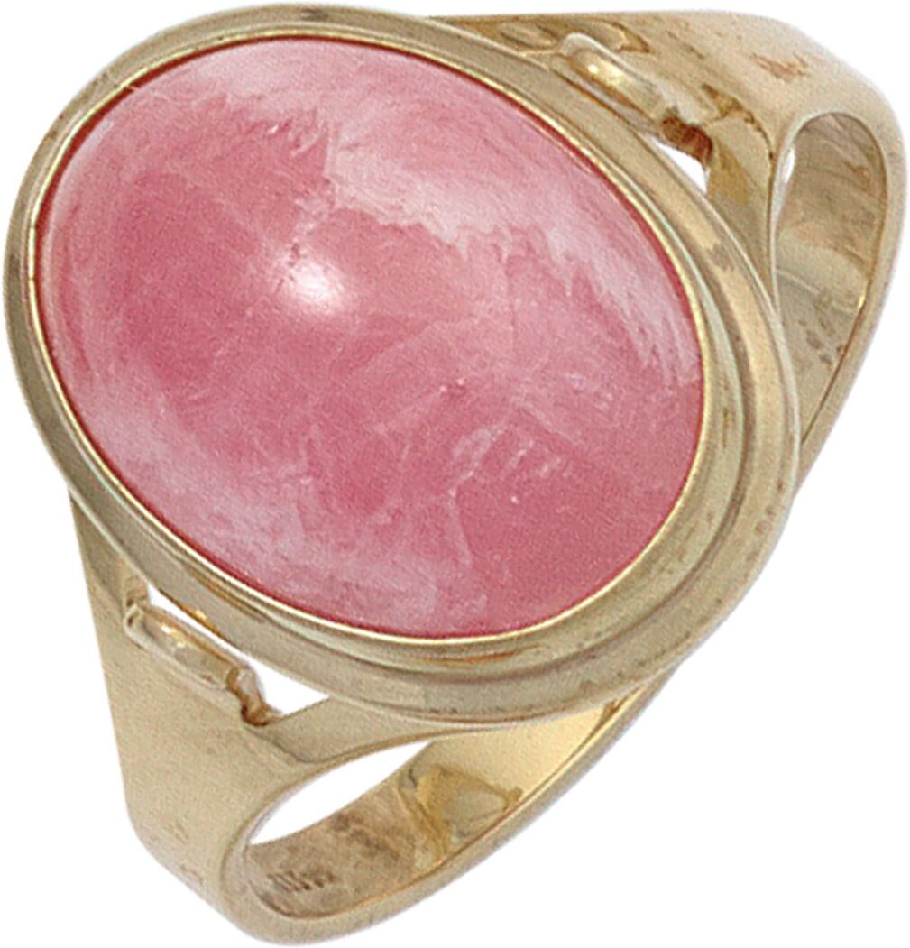 Goldring JOBO Gr. 54, gelb (gelbgold 585), Fingerringe, Damen, 54, Gelbgold 585, Goldring, 585 Gold mit Rhodochrosit