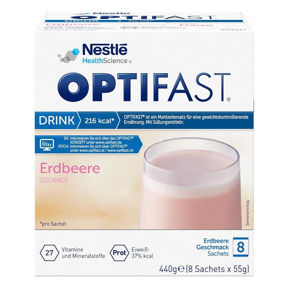 Nestle Health Science (Deutschland) GmbH Optifast Home Drink Erdbeere Pulver 16016121