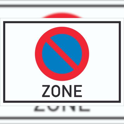 HB-Druck Beginn Eingeschränktes Haltverbot Symbol Schild A2 Rückseite selbstklebend