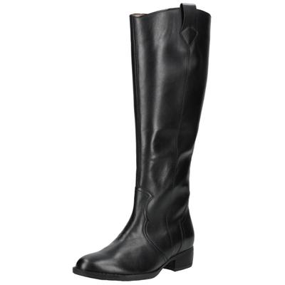 Bikerboots GABOR "Gabor Stiefel Glattleder", Damen, Gr. 39, Leder, schwarz, Glattleder, Schuhe Bikerboots