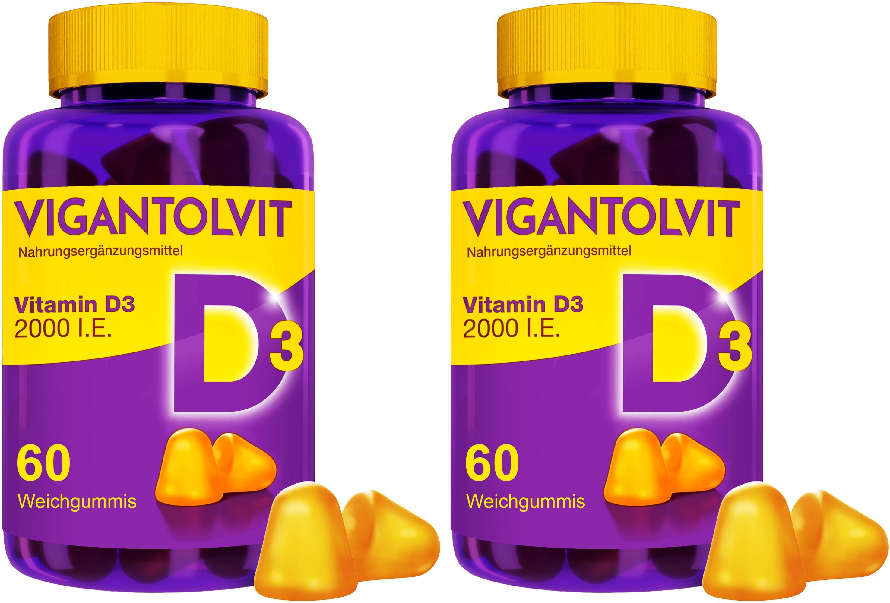 Vigantolvit 2000 I.e. Vitamin D3 Weichgummis 2x60 St Pastillen