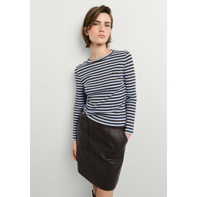 Langarmshirt PEPE JEANS "langärmeliges Oberteil BANIT", Damen, Gr. XS, blau (horizon blau), 95% Baumwolle, 5% Elasthan, Shirts Langarmshirt