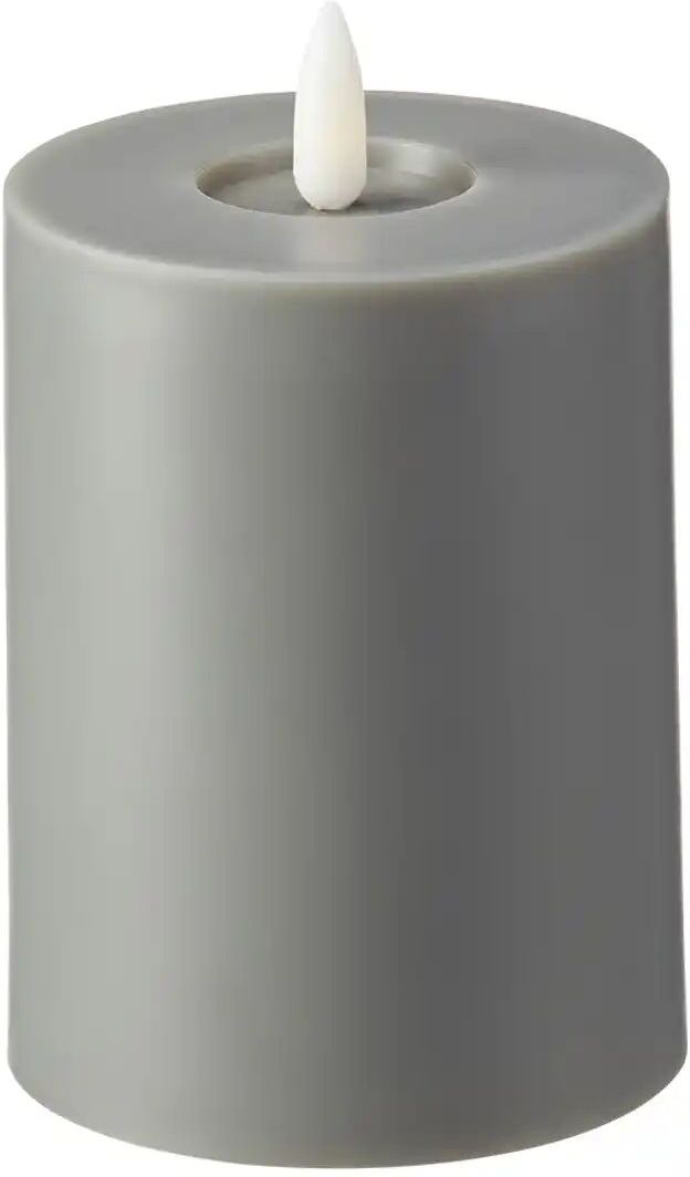 Höffner LED Kerze   ¦ grau ¦ Kunststoff ¦ Maße (cm): H: 12,3  Ø: 7.5