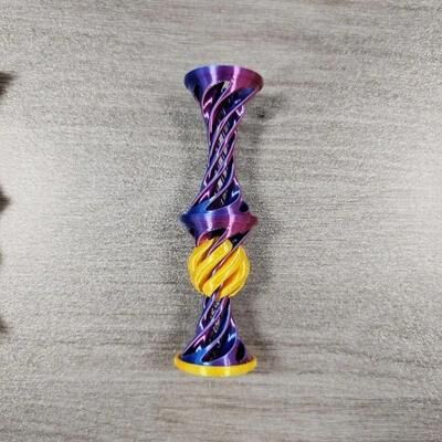 Useful Little Things 3D Printed Impossible Pyramid Fidget Toy purple Blue