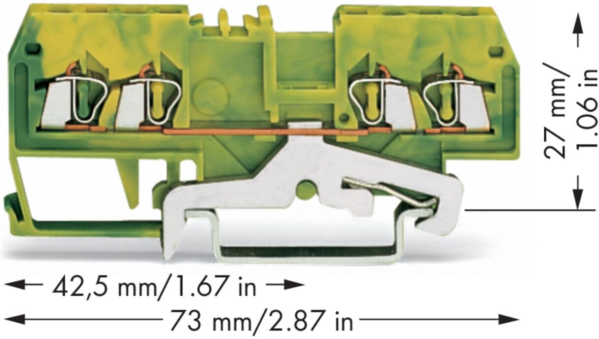 WAGO Schutzleiterklemme 279-837 gn/ge 0,08-1,5qmm)