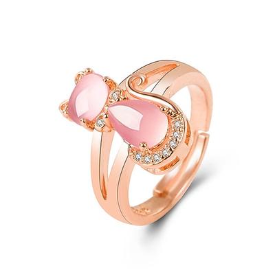 Ring Hochzeit geometrische rosa Kupfer Katze Mode niedlich 1pc Valentinstag