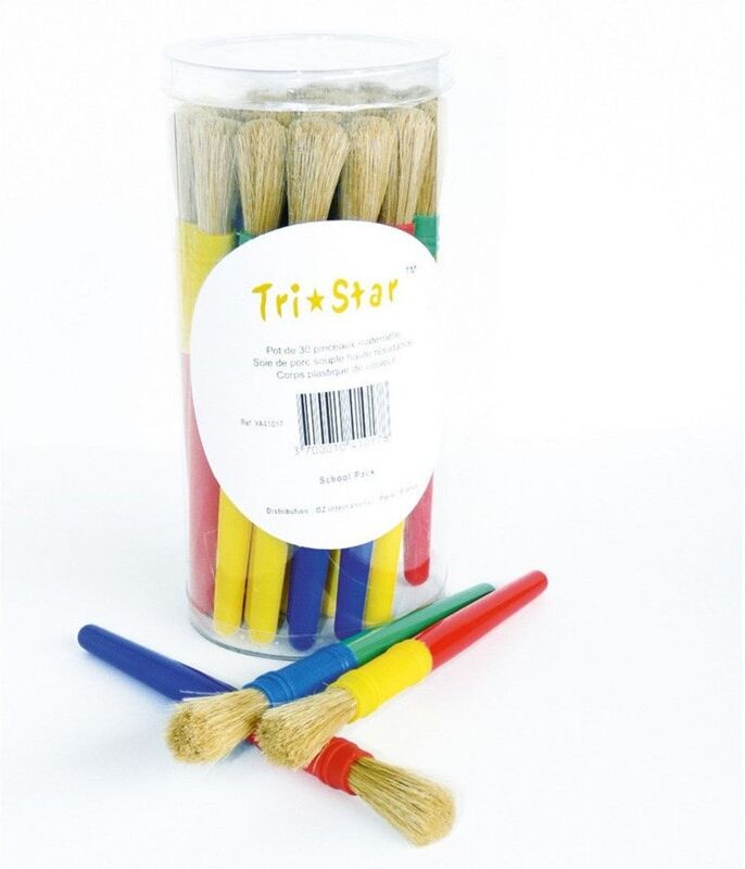 Pot de 30 pinceaux ronds - Oz International