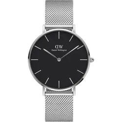 DANIEL WELLINGTON - PETITE STERLING silber-schwarz-mesh / 36mm