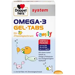 DOPPELHERZ Omega-3 Gel-Tabs family system 120 St
