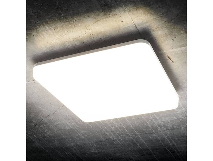 Heitronic LED-Deckenleuchte Pronto, eckig, 28 x cm Pronto, weiß / opal, Kunststoff, Modern