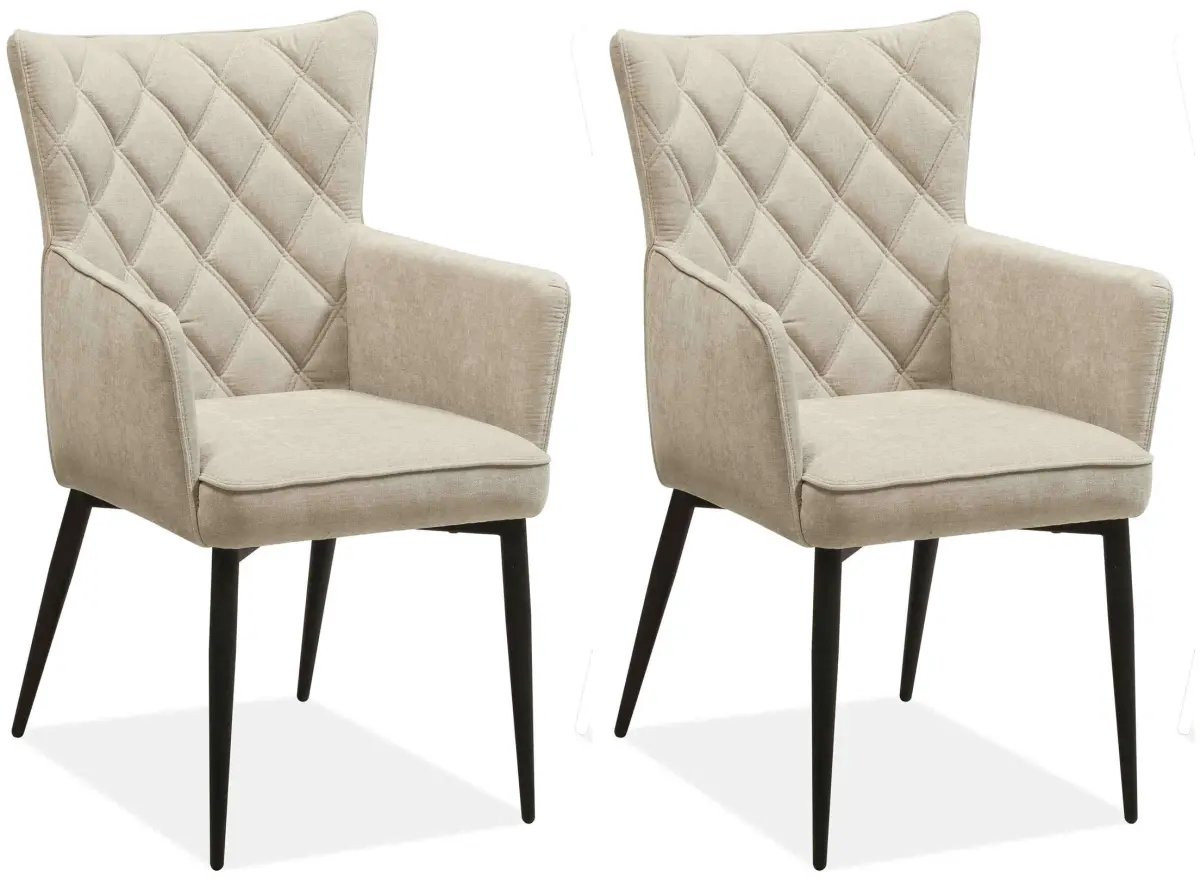 MX Sofa Eetkamerstoel Fleur Toffee set van 2 stoelen