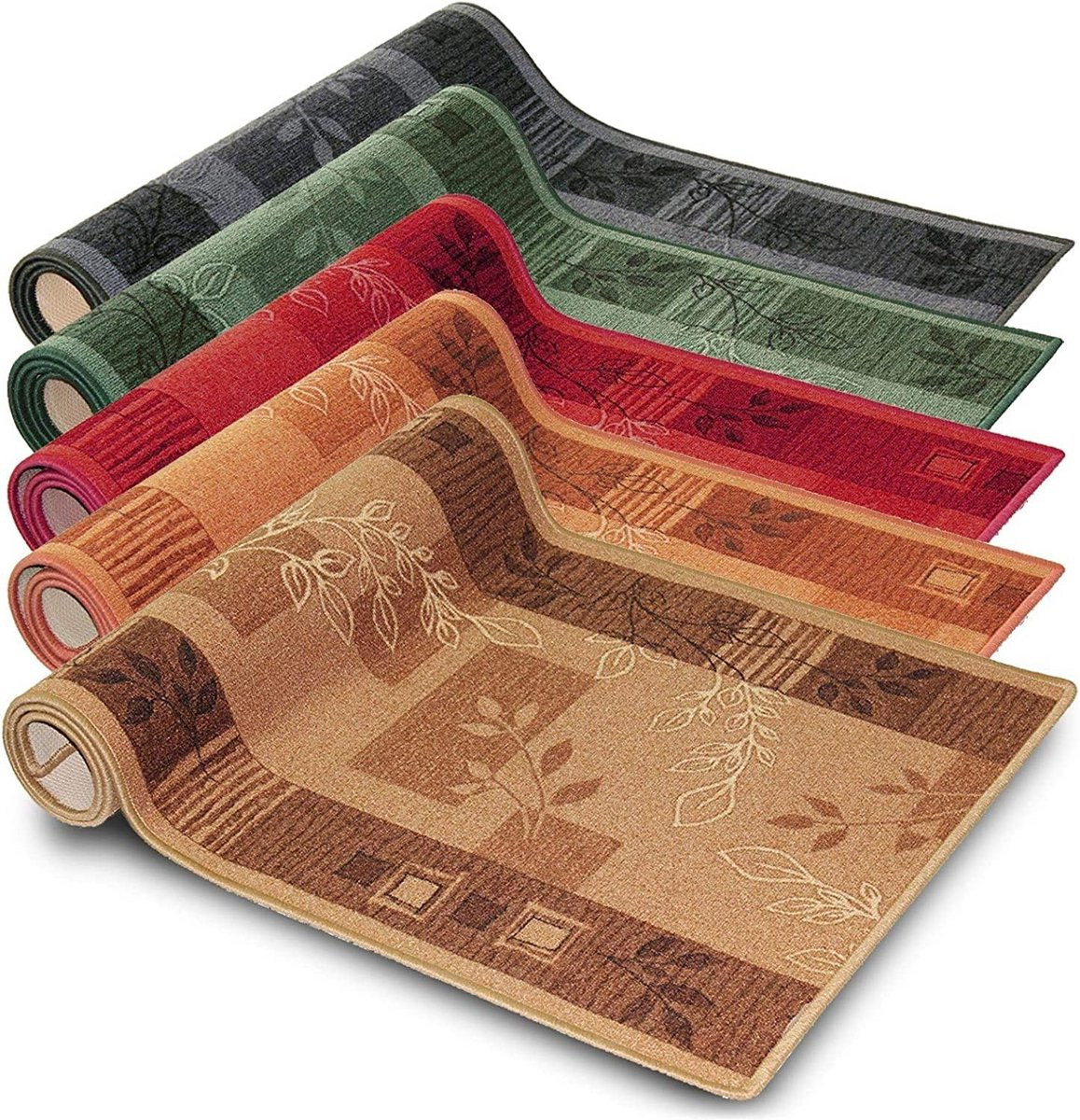 Beige Vloerkleed Runner van Polyamide voor Keuken, Hal of Woonkamer