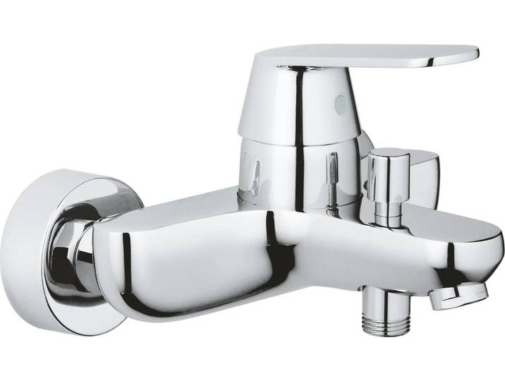 Grohe mitigeur monocommande baignoire Eurosmart C montage mural chromé