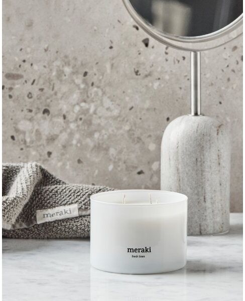 Meraki Duftlys, Fresh Linen, Stor