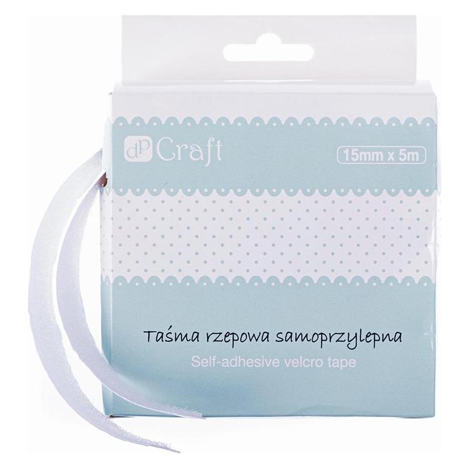 Dalprint Selbstklebendes Klettband, weiss, 15 mm x 5 m (15 mm) (41910007)