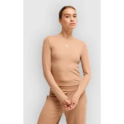 Roxy Rise & Vibe Rib Crossed Backls T-Shirt cafe au lait Gr. L