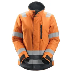 Snickers AllroundWork, Damen-High-Vis-Arbeitsjacke, Warnschutzklasse 2/3, Wärmeisolierung mit 37.5®-Technologie 8 signalgelb-navy