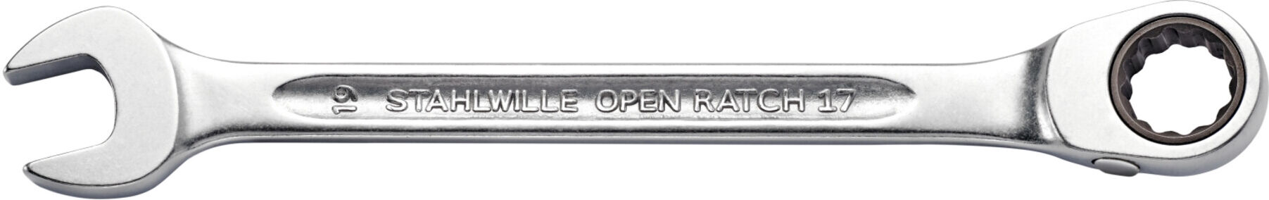 Stahlwille Ratschen-Ringmaulschlüssel OPEN-RATCH SW.16mm L.215mm (41171616)