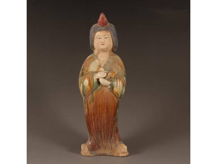Figurines grasses Tang Sancai les dynasties Han et Tang dames et figurines Figurines en poterie armoire de collections anciennes orientales