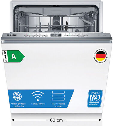 Bosch Serie 6 SMV6YCX02E Lavastoviglie da incasso a scomparsa totale 14 coperti Classe A