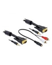 Delock VGA-Kabel HD-15 VGA Stereo Mini-Klinkenstecker M bis M 2 m (84452)
