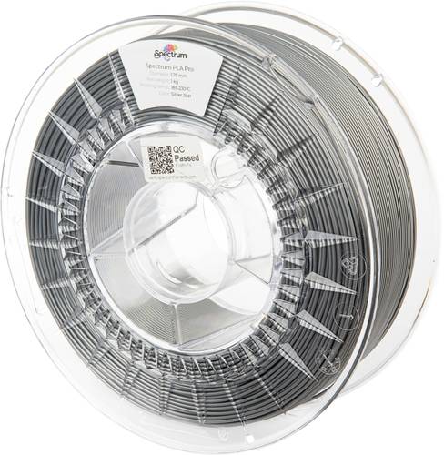 Spectrum Filaments 80105 PLA Pro Filament PLA Pro schlagfest 1.75mm 1000g silver star, Silber 1St.