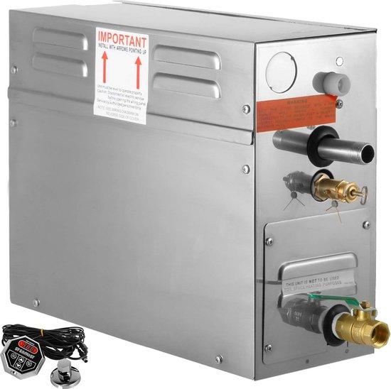 Draagbare Sauna-Steamgenerator mit digitaler Temperaturregelaar und Timer, 4 kW, 117 cm, schwarz