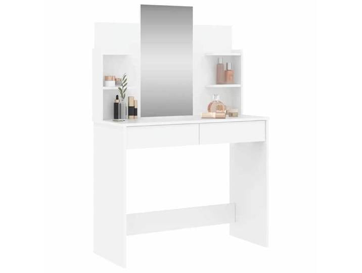 MGH - TOP coiffeuse/Table de maquillage - 1 femme - avec miroir - blanc 96x39x142 cm FR232