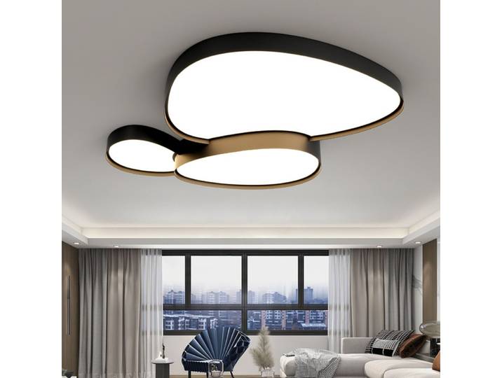 Plafonnier LED nordique moderne minimaliste pavé noir plafonnier pour la maison salon Ketchen chambre éclairage de plafond